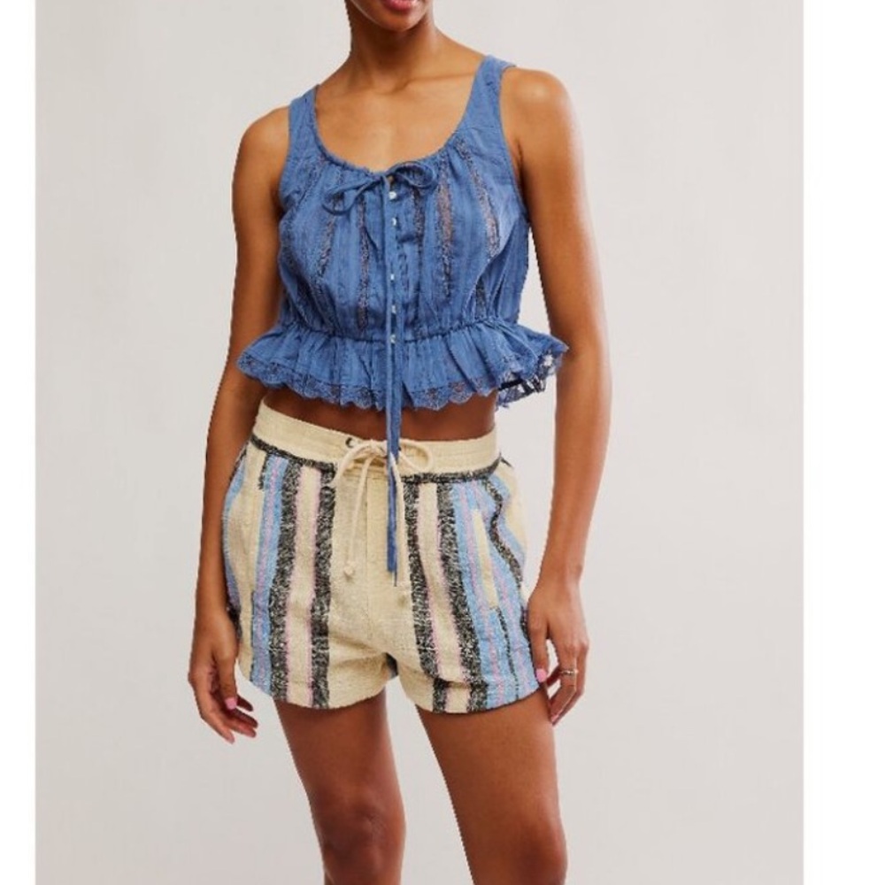 NWT FREE PEOPLE Sand/Combo Kelli Board Shorts SZ: L